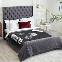 Funny Christmas Bigfoot Throw Blanket Believe Santa Sasquatch Snow - Wonder Print Shop