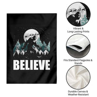 Funny Christmas Bigfoot Garden Flag Believe Santa Sasquatch Snow - Wonder Print Shop
