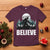 Funny Christmas Bigfoot T Shirt Believe Santa Sasquatch Snow - Wonder Print Shop
