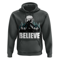 Funny Christmas Bigfoot Hoodie Believe Santa Sasquatch Snow