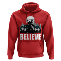 Funny Christmas Bigfoot Hoodie Believe Santa Sasquatch Snow