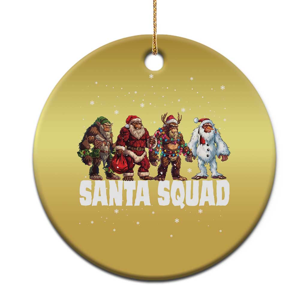 Funny Xmas Bigfoot Christmas Ornament Santa Squad Sasquatch Cosplay Elf Santa Snowman - Wonder Print Shop