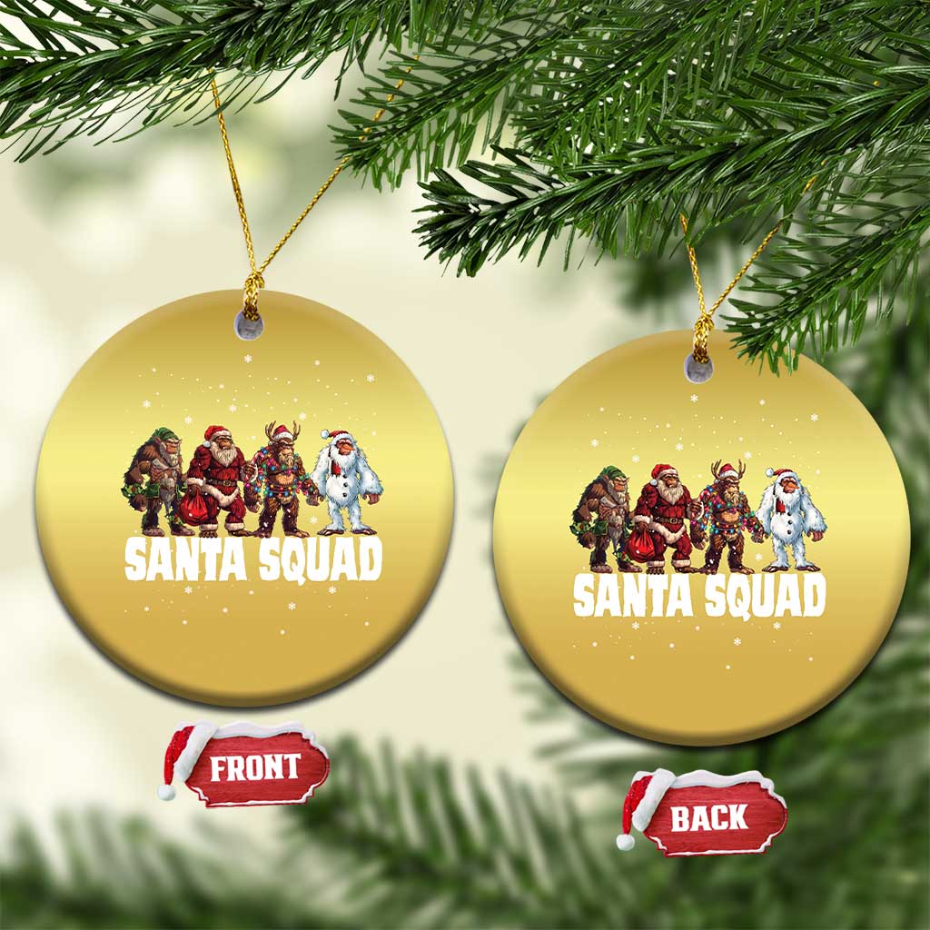 Funny Xmas Bigfoot Christmas Ornament Santa Squad Sasquatch Cosplay Elf Santa Snowman - Wonder Print Shop