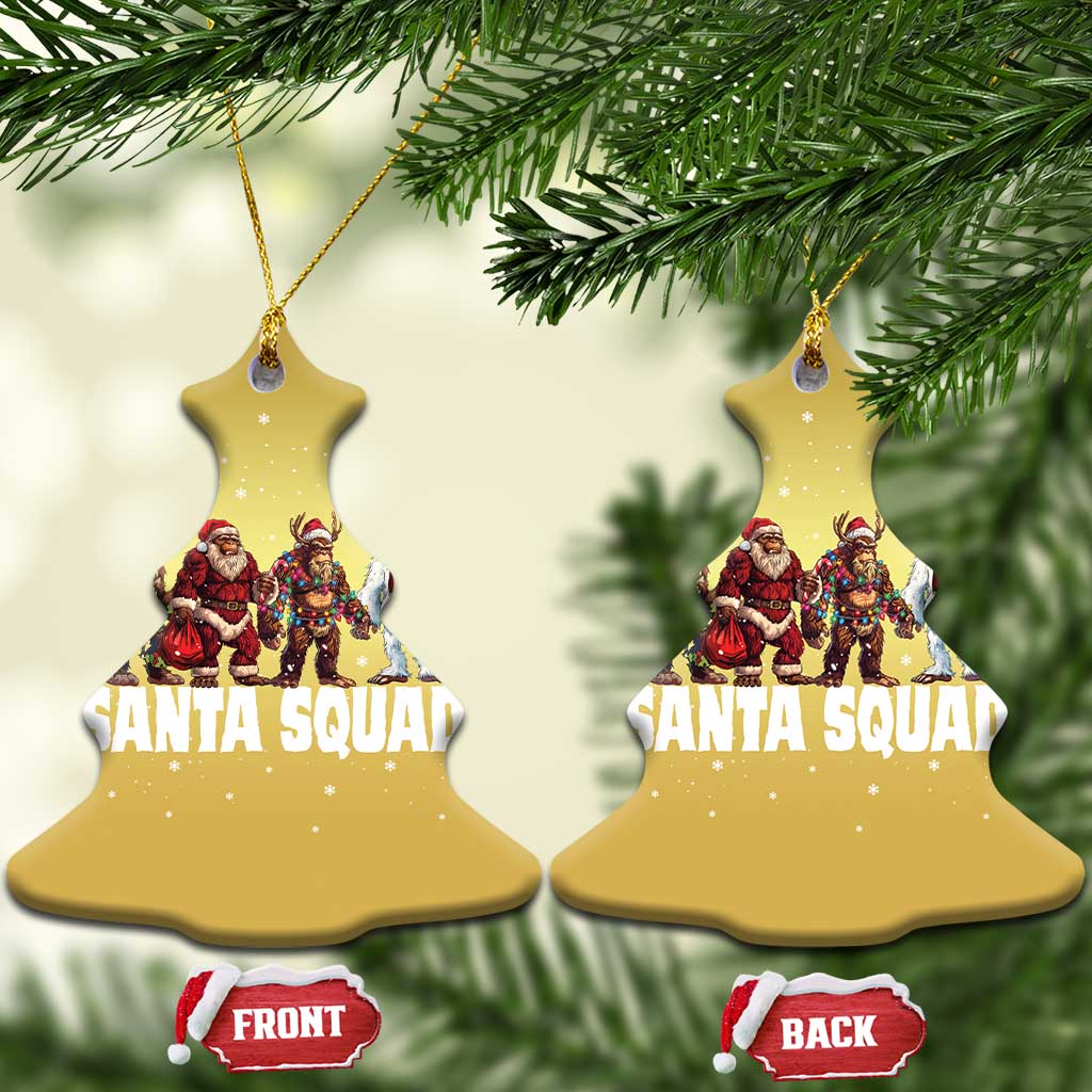 Funny Xmas Bigfoot Christmas Ornament Santa Squad Sasquatch Cosplay Elf Santa Snowman - Wonder Print Shop