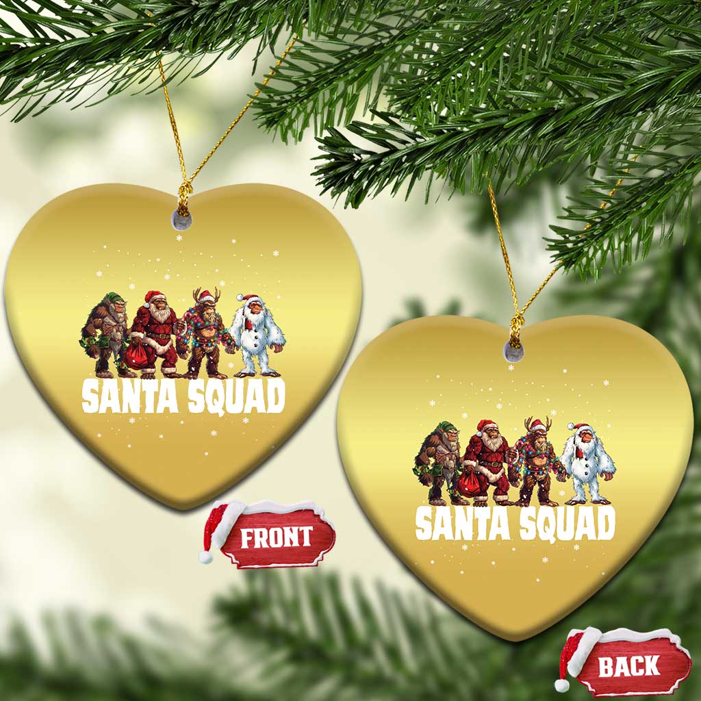 Funny Xmas Bigfoot Christmas Ornament Santa Squad Sasquatch Cosplay Elf Santa Snowman - Wonder Print Shop