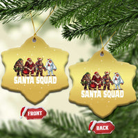 Funny Xmas Bigfoot Christmas Ornament Santa Squad Sasquatch Cosplay Elf Santa Snowman - Wonder Print Shop