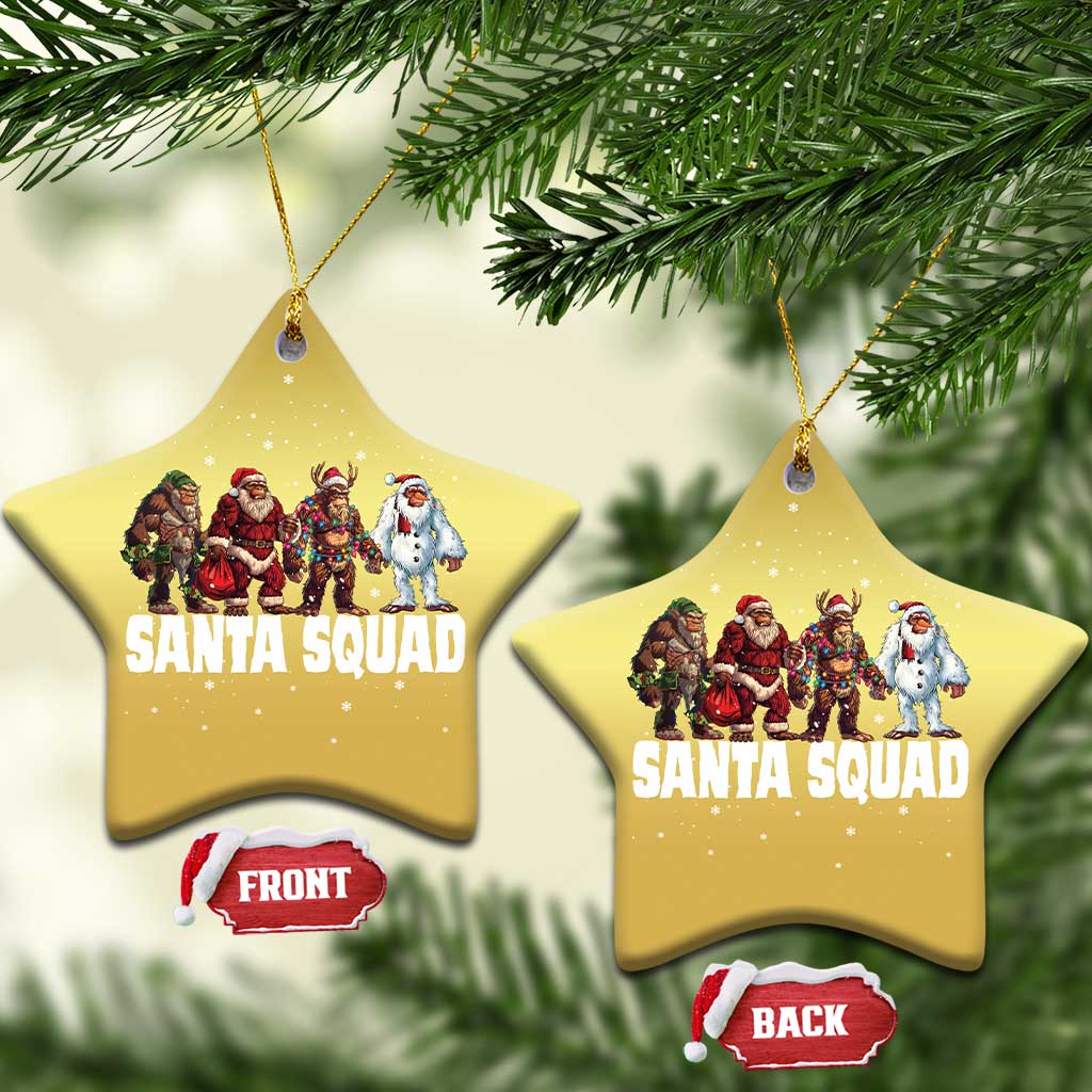 Funny Xmas Bigfoot Christmas Ornament Santa Squad Sasquatch Cosplay Elf Santa Snowman - Wonder Print Shop