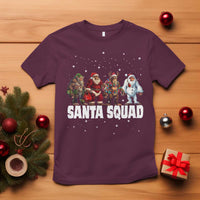 Funny Christmas Bigfoot T Shirt Santa Squad Sasquatch Cosplay Elf Santa Snowman - Wonder Print Shop