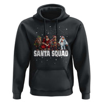 Funny Christmas Bigfoot Hoodie Santa Squad Sasquatch Cosplay Elf Santa Snowman