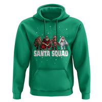 Funny Christmas Bigfoot Hoodie Santa Squad Sasquatch Cosplay Elf Santa Snowman