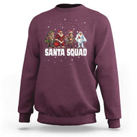 Funny Christmas Bigfoot Sweatshirt Santa Squad Sasquatch Cosplay Elf Santa Snowman - Wonder Print Shop