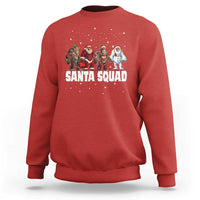Funny Christmas Bigfoot Sweatshirt Santa Squad Sasquatch Cosplay Elf Santa Snowman - Wonder Print Shop
