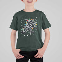 Funny Christmas It's Fine I'm Fine Everything Is Fine T Shirt For Kid Black Cat - Wonder Print Shop