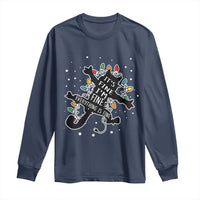 Funny Christmas It's Fine I'm Fine Everything Is Fine Long Sleeve Shirt Black Cat