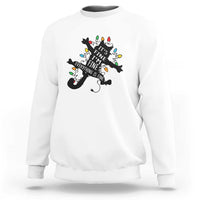 Funny Christmas It's Fine I'm Fine Everything Is Fine Sweatshirt Black Cat - Wonder Print Shop