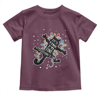 Funny Christmas It's Fine I'm Fine Everything Is Fine Toddler T Shirt Black Cat
