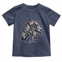 Funny Christmas It's Fine I'm Fine Everything Is Fine Toddler T Shirt Black Cat
