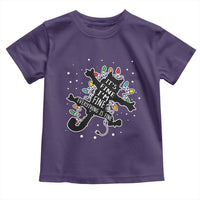 Funny Christmas It's Fine I'm Fine Everything Is Fine Toddler T Shirt Black Cat