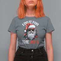 Funny Christmas I Do It For The Ho's T Shirt For Women Cool Santa Face - Wonder Print Shop