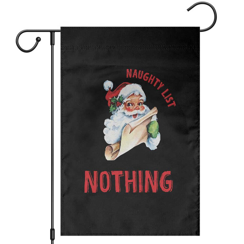 Funny Christmas Vintage Santa Garden Flag I'm On The Naughty List And I Regret Nothing - Wonder Print Shop