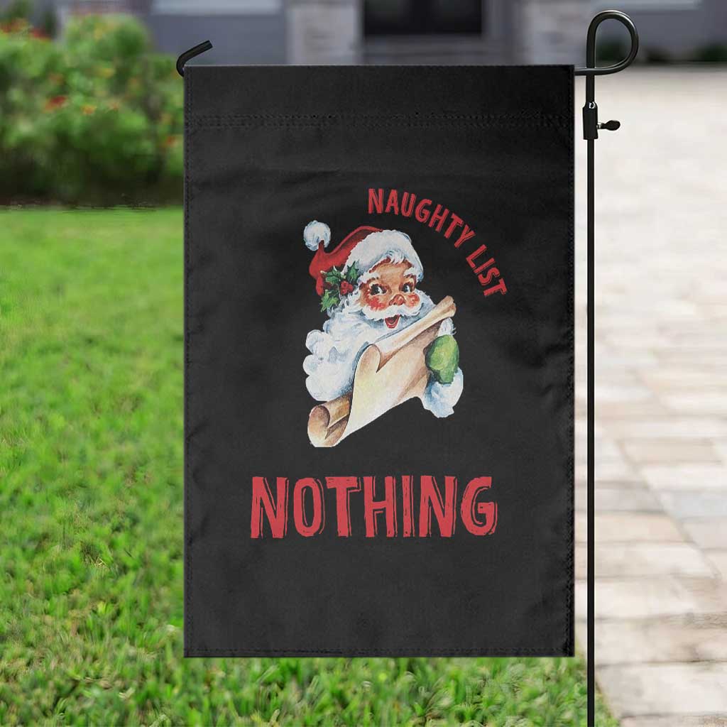 Funny Christmas Vintage Santa Garden Flag I'm On The Naughty List And I Regret Nothing - Wonder Print Shop