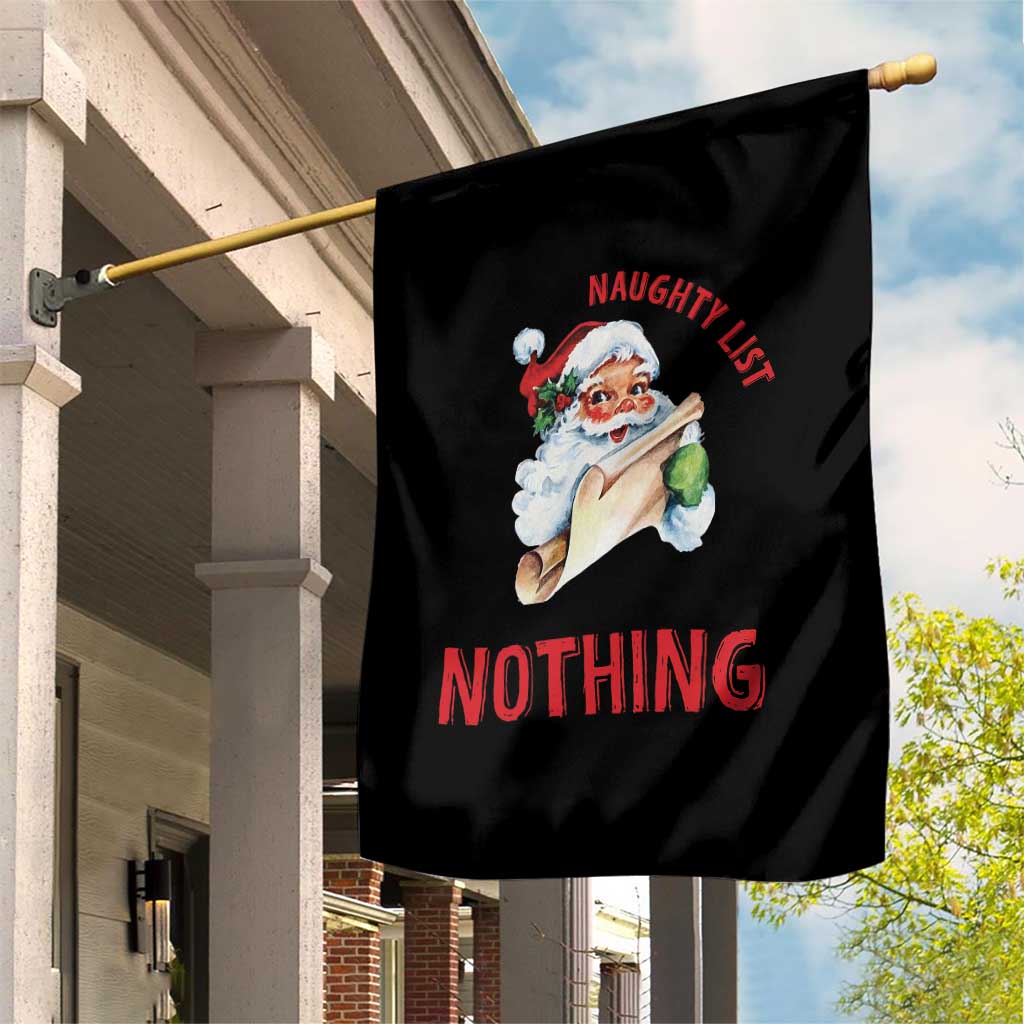 Funny Christmas Vintage Santa Garden Flag I'm On The Naughty List And I Regret Nothing - Wonder Print Shop