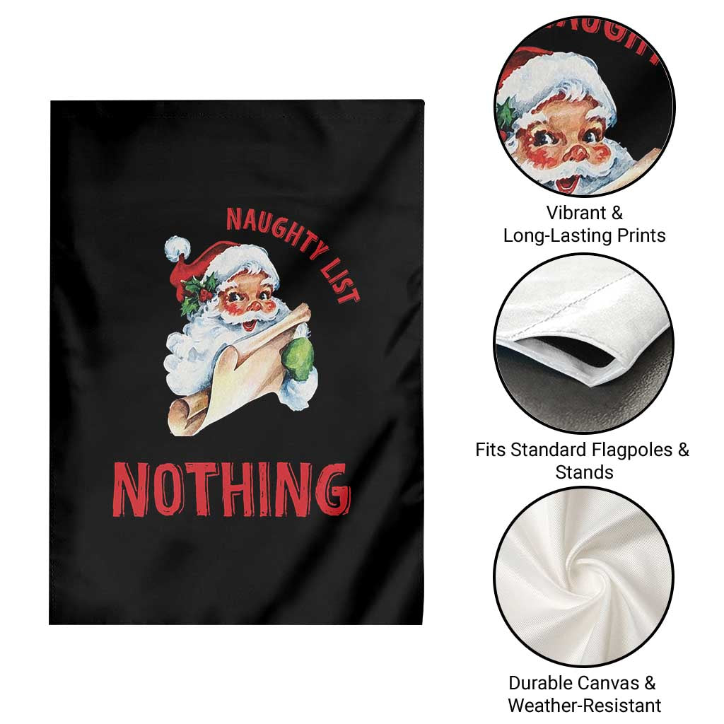 Funny Christmas Vintage Santa Garden Flag I'm On The Naughty List And I Regret Nothing - Wonder Print Shop