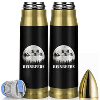 Funny Christmas Beers Bullet Tumbler Reinbeers Santa Sleigh Moon - Wonder Print Shop