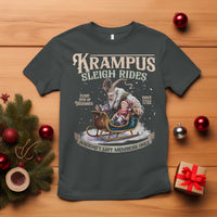 Yule T Shirt Krampus Sleigh Rides For Naughty List Members Only Xmas - Wonder Print Shop