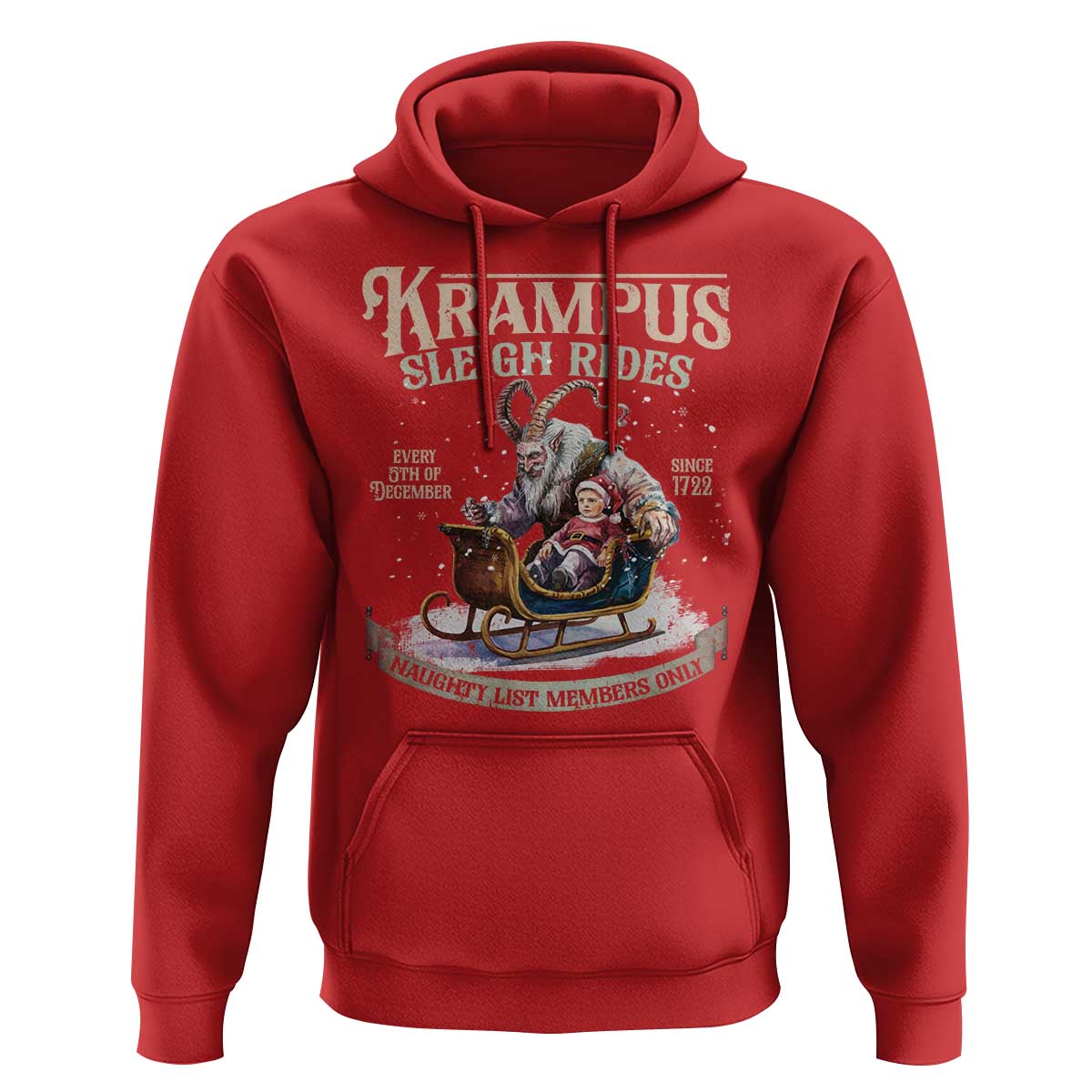 Yule Hoodie Krampus Sleigh Rides For Naughty List Members Only Xmas