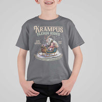 Yule T Shirt For Kid Krampus Sleigh Rides For Naughty List Members Only Xmas - Wonder Print Shop