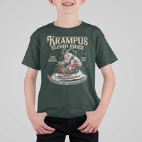 Yule T Shirt For Kid Krampus Sleigh Rides For Naughty List Members Only Xmas - Wonder Print Shop