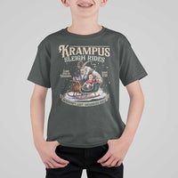 Yule T Shirt For Kid Krampus Sleigh Rides For Naughty List Members Only Xmas - Wonder Print Shop