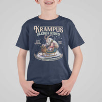 Yule T Shirt For Kid Krampus Sleigh Rides For Naughty List Members Only Xmas - Wonder Print Shop