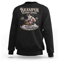 Yule Sweatshirt Krampus Sleigh Rides For Naughty List Members Only Xmas - Wonder Print Shop