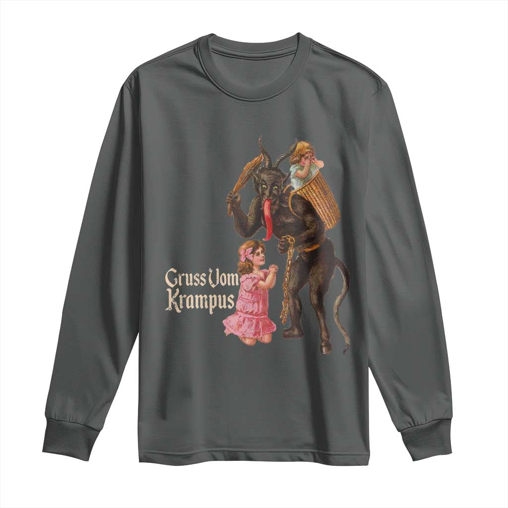 Christmas Creepy Krampus Long Sleeve Shirt Greetings From Gruss Vom Krampus