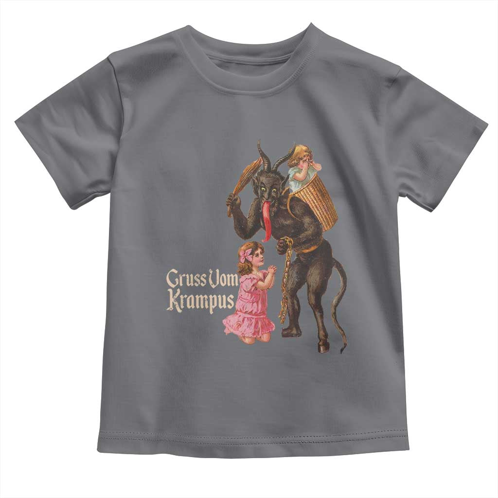 Christmas Creepy Krampus Toddler T Shirt Greetings From Gruss Vom Krampus