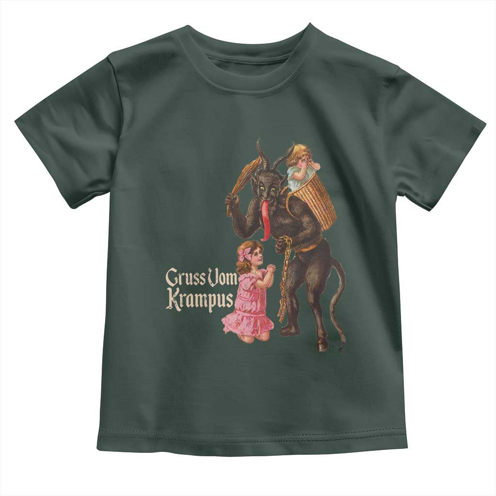 Christmas Creepy Krampus Toddler T Shirt Greetings From Gruss Vom Krampus