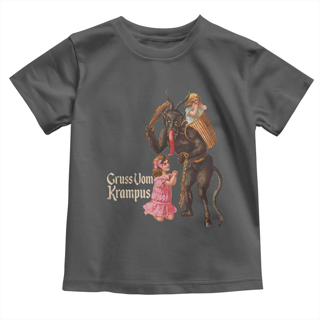 Christmas Creepy Krampus Toddler T Shirt Greetings From Gruss Vom Krampus
