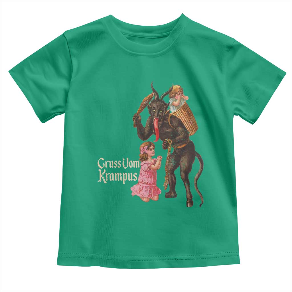 Christmas Creepy Krampus Toddler T Shirt Greetings From Gruss Vom Krampus