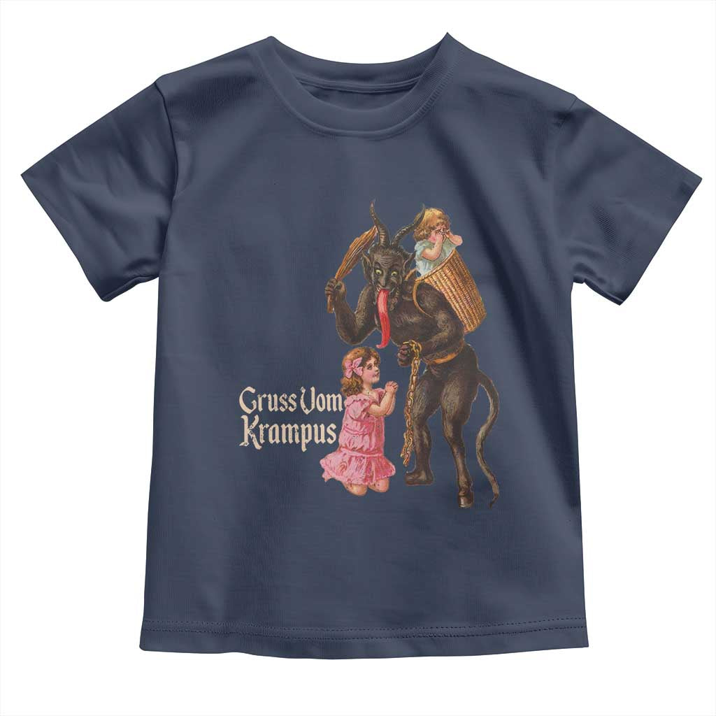 Christmas Creepy Krampus Toddler T Shirt Greetings From Gruss Vom Krampus
