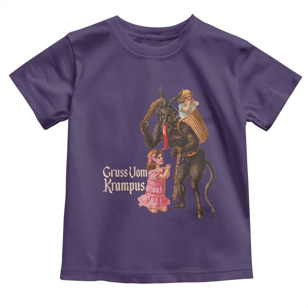 Christmas Creepy Krampus Toddler T Shirt Greetings From Gruss Vom Krampus