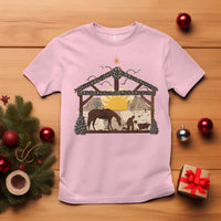 Christmas Western T Shirt True Story Jesus Cowboy Nativity Scene - Wonder Print Shop
