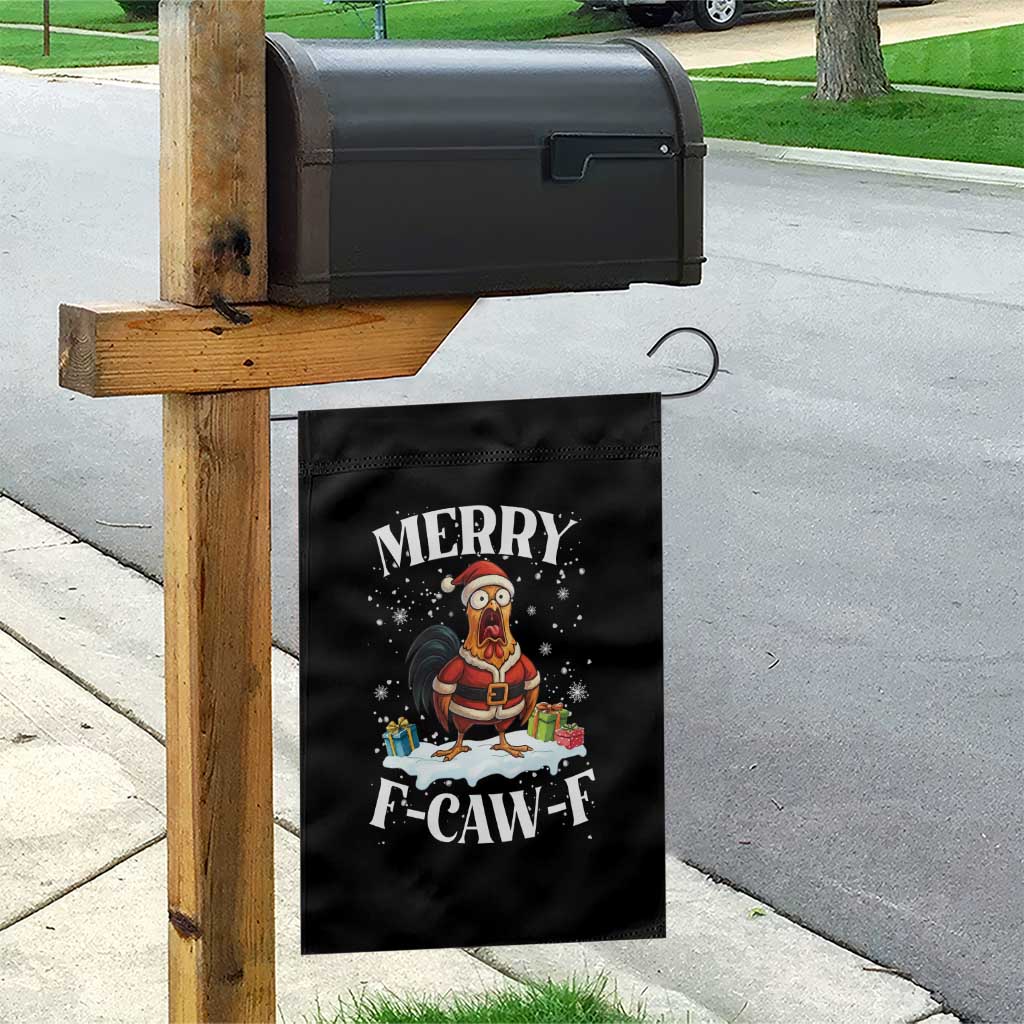 Funny F Caw F Chicken Christmas Garden Flag Merry F Caw F Quote Holiday - Wonder Print Shop