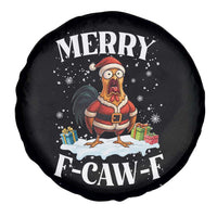 Funny F Caw F Chicken Christmas Spare Tire Cover Merry F Caw F Quote Holiday - Wonder Print Shop
