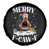 Funny F Caw F Chicken Christmas Spare Tire Cover Merry F Caw F Quote Holiday - Wonder Print Shop
