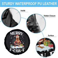 Funny F Caw F Chicken Christmas Spare Tire Cover Merry F Caw F Quote Holiday - Wonder Print Shop