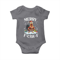 Funny F Caw F Chicken Christmas Baby Onesie Merry F Caw F Quote Holiday - Wonder Print Shop