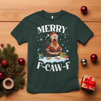 Funny F Caw F Chicken Christmas T Shirt Merry F Caw F Quote Holiday - Wonder Print Shop