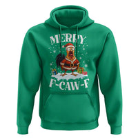 Funny F Caw F Chicken Christmas Hoodie Merry F Caw F Quote Holiday - Wonder Print Shop
